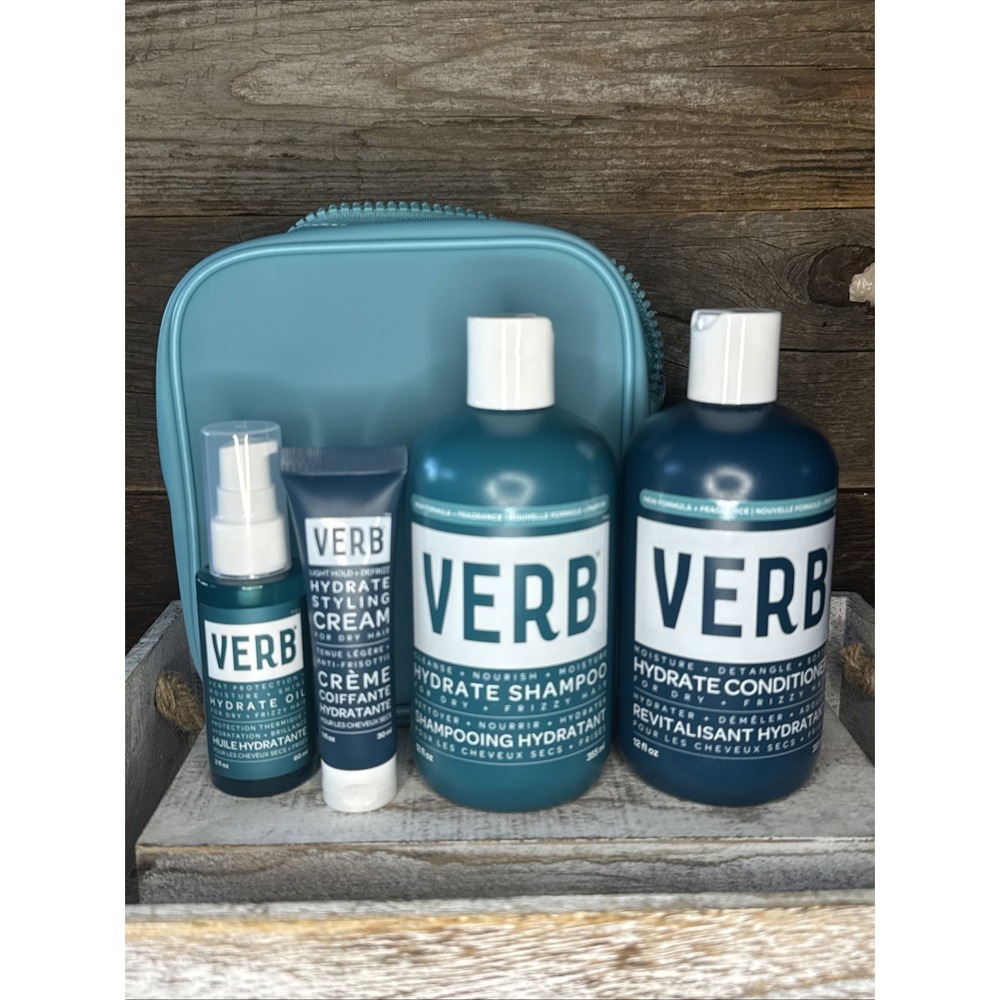 VERB Whole Lotta Hydrate 4 Pc Kit Shampoo Conditioner Oil And Cream | MSRP = $52